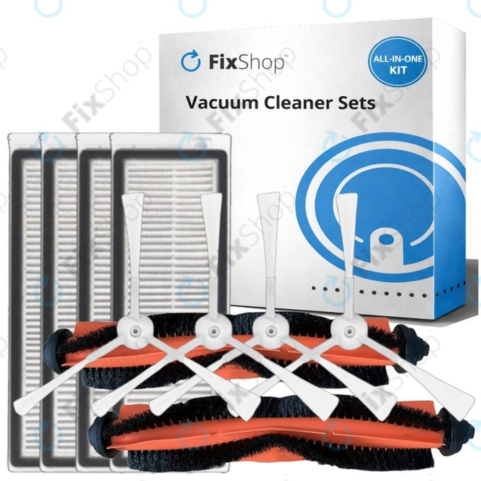 Sada náhradních dílů pro Xiaomi Mi Robot Vacuum Mop Essential (Mijia G1) (2x Hlavní kartáč, 4x Filtr, 4x Boční kartáč)