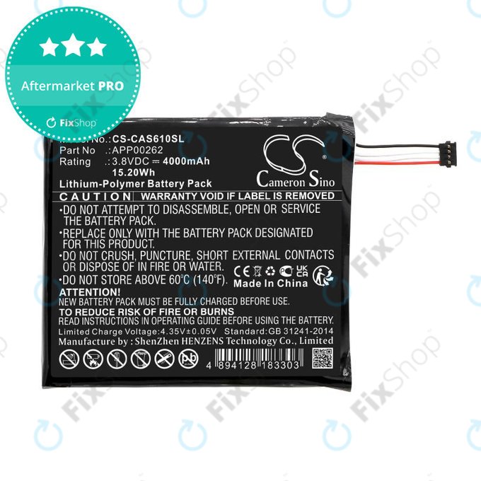Baterie pro CAT S61, 4000mAh, Li-Pol, 3.8V, APP00262, HQ