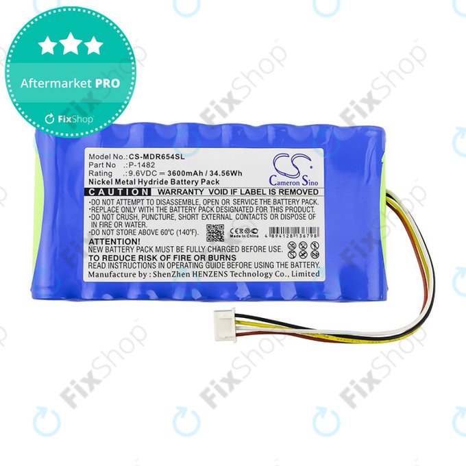 Baterie pro Chauvin Arnoux 6116, 8335, Scopix Mobiles Oscilloscope II, Megger CA 6543, 3600mAh, Ni-MH, 9.6V, P-1482, HQ