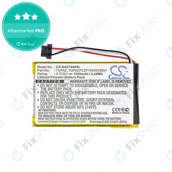 Baterie pro Navigon 70, 1200mAh, Li-Pol, 3.7V, Topaz, HQ