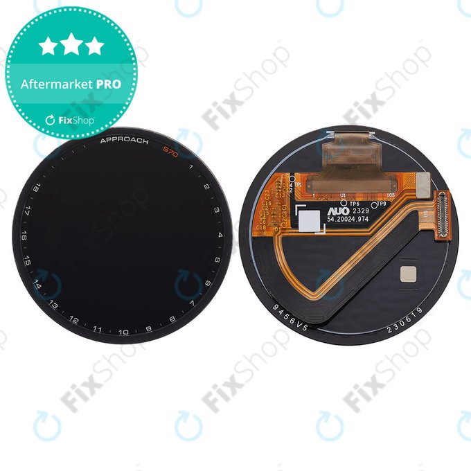 OLED displej + Dotykové sklo bez rámu (Black) pro Garmin Approach S70 47mm