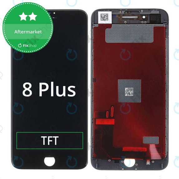 Displej pro iPhone 8 Plus, Black, Dotykové sklo s rámem