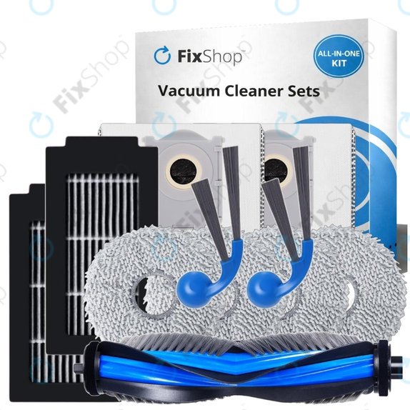 Sada náhradních dílů pro Ecovacs Deebot T30C Omni (1x Hlavní kartáč, 2x Filtr, 2x Boční kartáč, 4x Mopovací útěrka, 2x Sáček na prach)