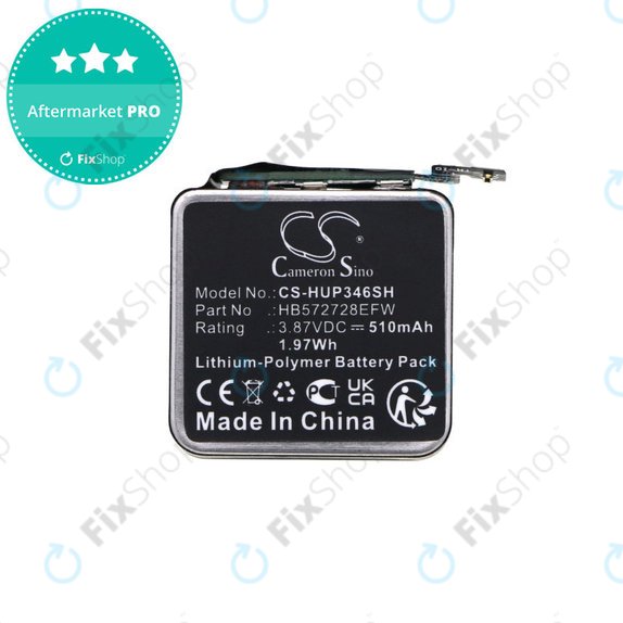Baterie pro Huawei Watch GT3 Pro 46mm, 510mAh, Li-Pol, 3.87V, HB572728EFW, HQ