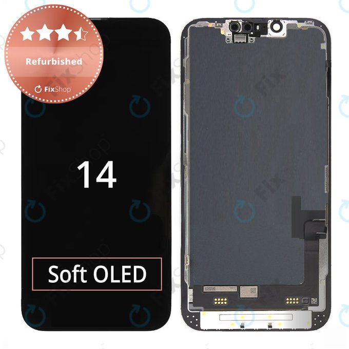 Displej pro iPhone 14, Dotykové sklo s rámem, Refurbished