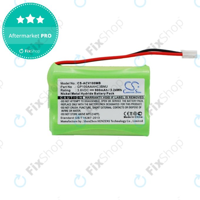 Baterie pro Audioline Baby Care V100, 900mAh, Ni-MH, 3.6V, GP100AAAHC3BMJ, HQ