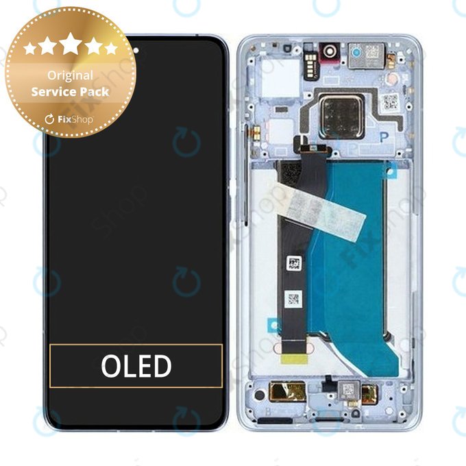 Xiaomi 14T Pro - LCD Displej + Dotykové Sklo + Rám (Titan Blue) - 56001700N1200 Genuine Service Pack