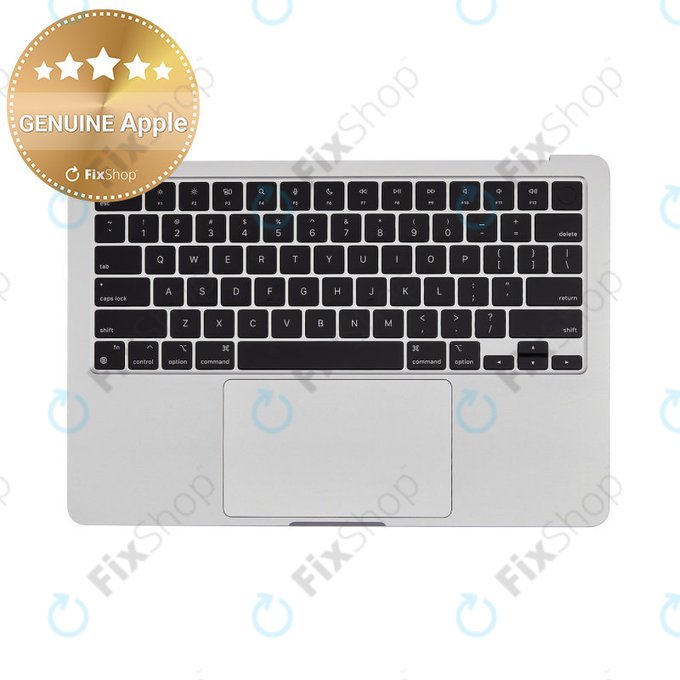 Horní rám klávesnice pro MacBook Air 13", A3113 (2024), s klávesnicí US a baterií, Silver, 661-40228, Genuine Apple