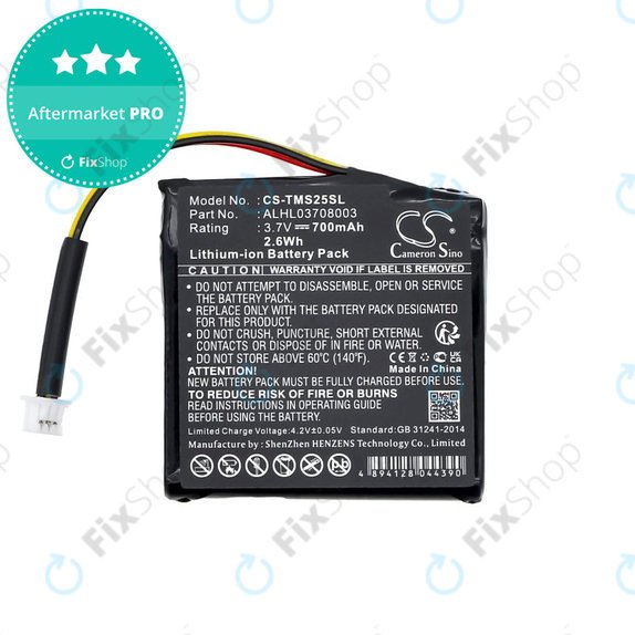 Baterie pro TomTom Star 20, 700mAh, Li-Ion, 3.7V, ALHL03708003, HQ