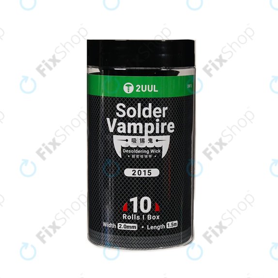 2UUL DW15 Solder Vampire - Odspájkovací knót (20mm × 1.5m) - 10ks