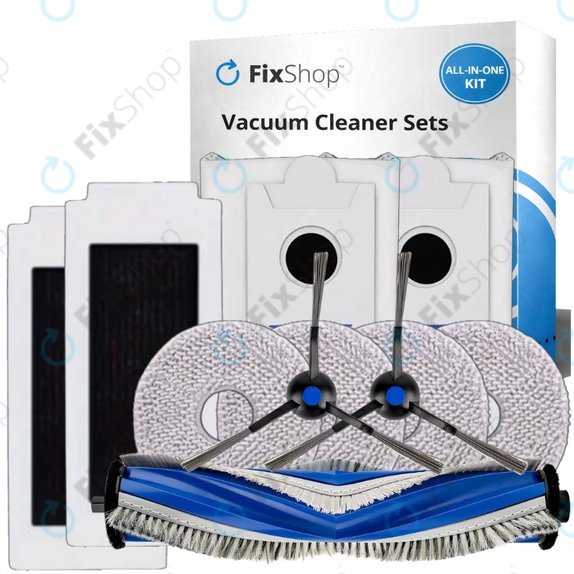 Sada náhradních dílů pro Ecovacs Omni T30 (1x Hlavní kartáč, 2x Filtr, 2x Boční kartáč, 4x Mopovací útěrka, 2x Sáček na prach)