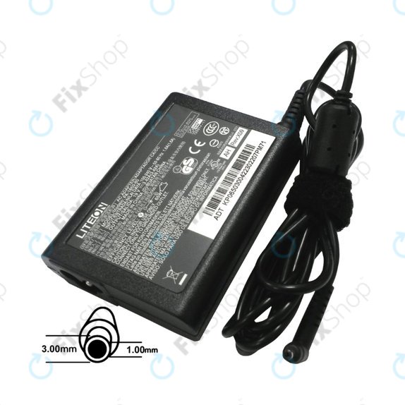 Nabíjecí adaptér pro Acer, 77011089, 65W, 19V, Černá, Genuine Service Pack