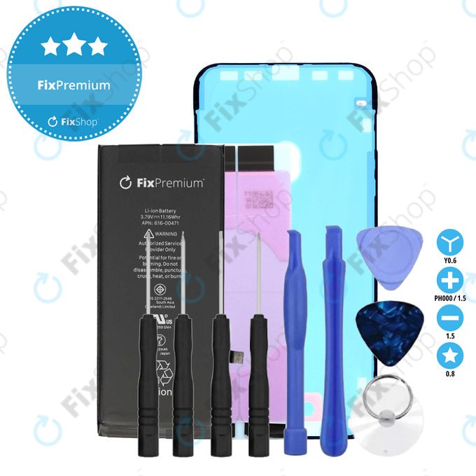 Baterie pro iPhone XR, 2942mAh, Lepka (Adhesive), Nářadí, FixPremium