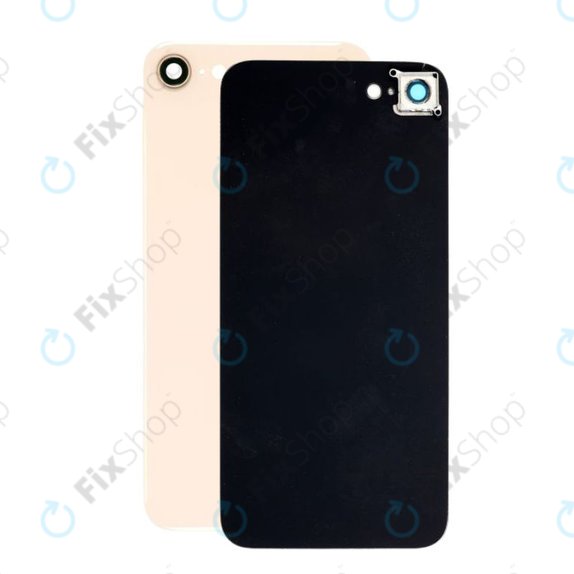Apple iPhone 8 - Sklo Zadního Housingu + Sklíčko Zadní Kamery (Gold)