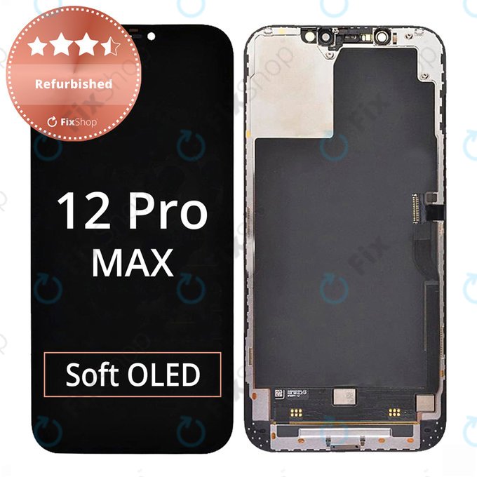 Displej pro iPhone 12 Pro Max, Dotykové sklo s rámem, Refurbished