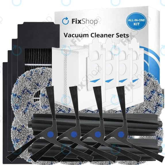 Sada náhradních dílů pro Ecovacs Deebot X2 Omni (2x Hlavní kartáč, 4x Filtr, 4x Boční kartáč, 8x Mopovací útěrka, 4x Sáček na prach)