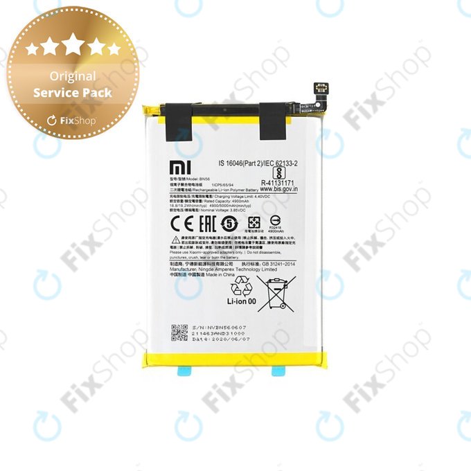 Xiaomi Redmi 9A, A1, A2 - Baterie BN56 5000mAh, BN5F 5000mAh - 46020000425D Genuine Service Pack