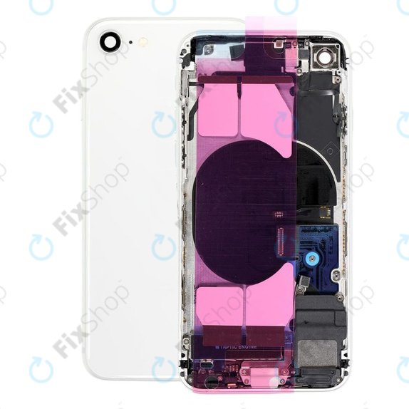 Apple iPhone SE (2nd Gen 2020) - Zadní Housing s Malými Díly (White)