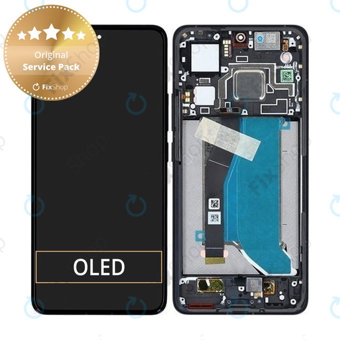 Xiaomi 14T Pro - LCD Displej + Dotykové Sklo + Rám (Titan Black) - 56001500N1200 Genuine Service Pack