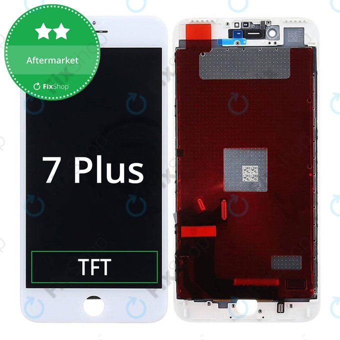 Displej pro iPhone 7 Plus, White, Dotykové sklo s rámem