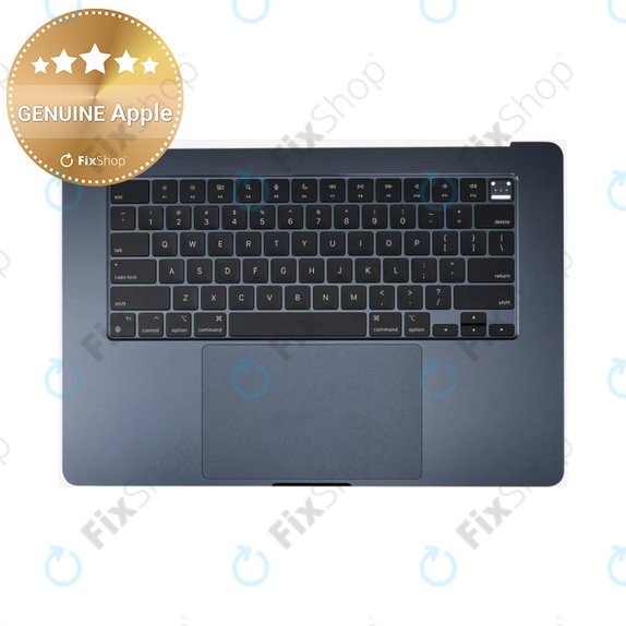 Horní rám klávesnice pro MacBook Air 15", A3114 (2024), s klávesnicí US a baterií, Midnight, 661-40269, Genuine Apple
