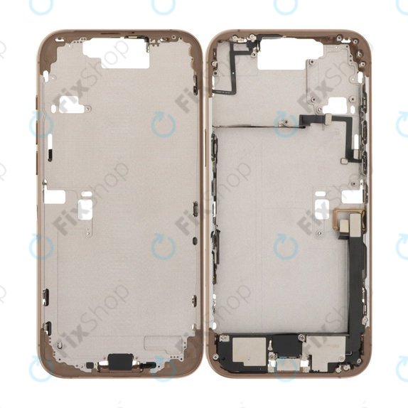 Apple iPhone 16 Pro Max - Střední Rám + Tlačítka Zapnutí, Hlasitosti a Kamery (Desert Titanium)