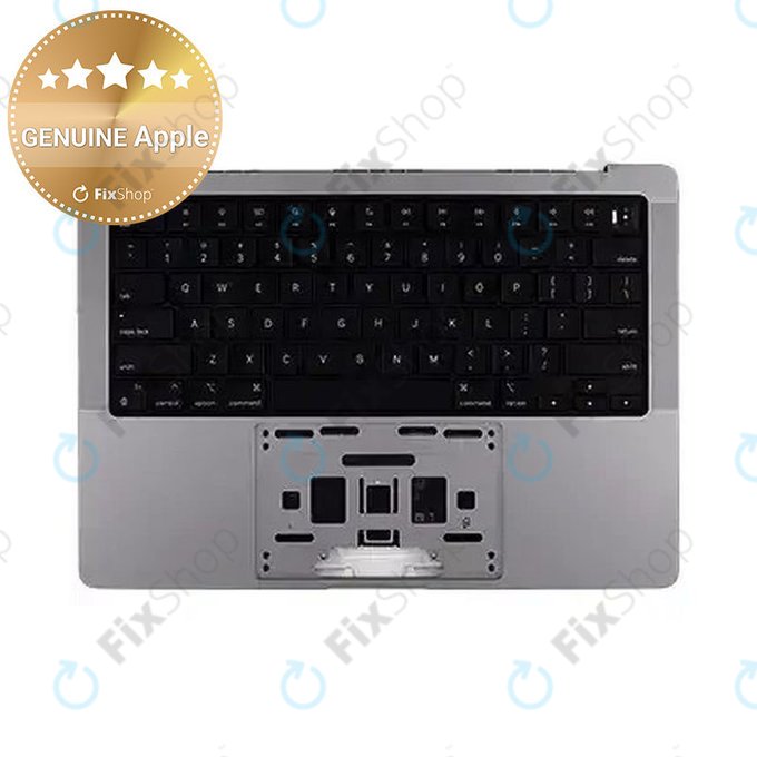 Horní rám klávesnice pro MacBook Pro 14", A2918 (2023), s klávesnicí US a baterií, Space Black, 661-37958, Genuine Apple