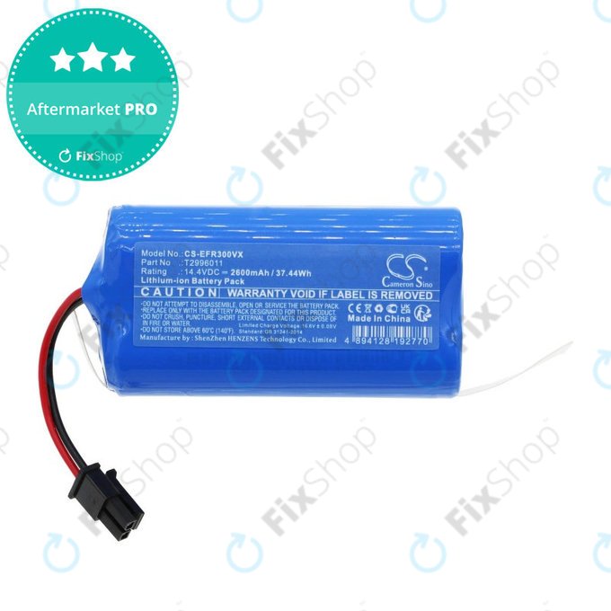 Baterie pro Eufy RoboVac L30 Hybrid+, Concept VR2110, 2600mAh, Li-Ion, 14.4V, T2996011, HQ