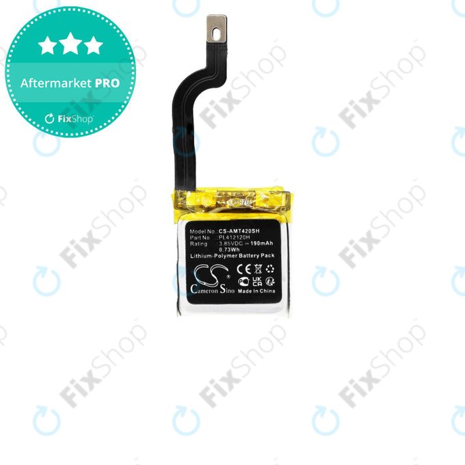 Baterie pro Amazfit GTR 42mm, 190mAh, Li-Pol, 3.85V, PL412120H, HQ