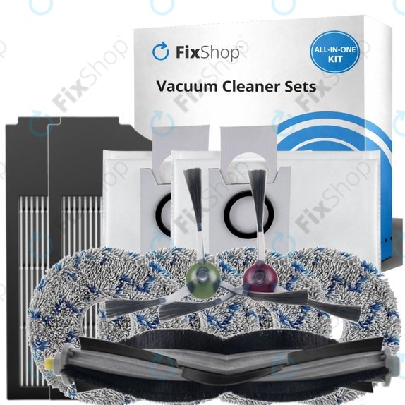 Sada náhradních dílů pro Ecovacs X1 Omni, T10 (1x Hlavní kartáč, 2x Filtr, 2x Boční kartáč, 4x Mopovací útěrka, 2x Sáček na prach)