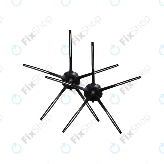 Xiaomi Roborock S4, S5 Max, S6, S6 MaxV, S6 Pure, S7, S7+, S7 MaxV, S7 Pro Ultra, Q7, Q7+, Q7 Max, Q7 Max+, T7S Plus , E4, E5, T4, T6, Xiaowa E3 - Boční Kartáč (Černý) - 2ks
