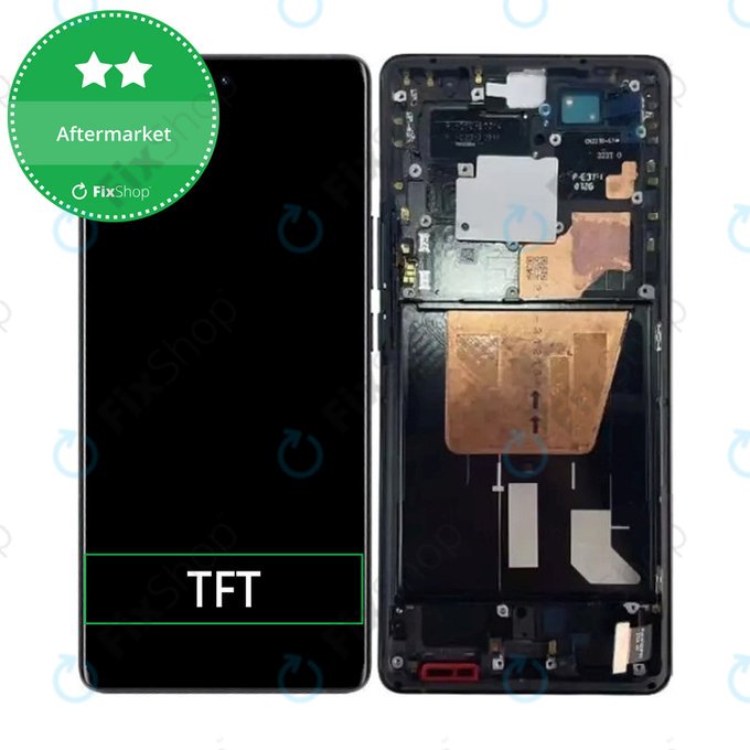 Vivo X80 Pro 5G V2185A V2145 - LCD Displej + Dotykové Sklo + Rám (Cosmic Black) TFT