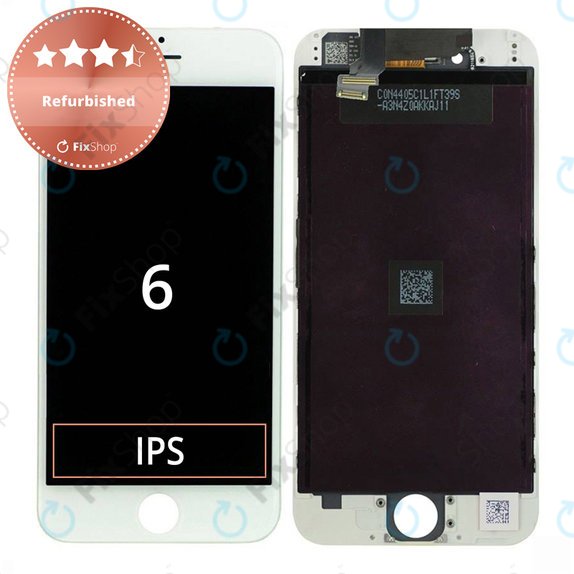 Displej pro iPhone 6, White, Dotykové sklo s rámem, Refurbished