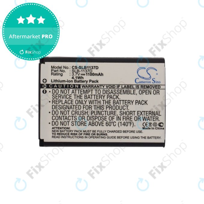Baterie pro Samsung NV100HD, 1100mAh, Li-Ion, 3.7V, SLB-1137D, HQ