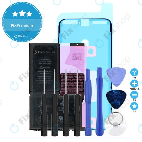 Baterie pro iPhone X, 2716mAh, Lepka (Adhesive), Nářadí, FixPremium