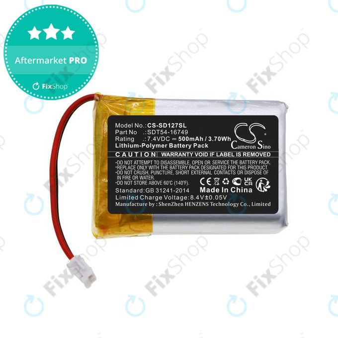 Baterie pro Sportdog Sd-1275/875, 500mAh, Li-Pol, 7.4V, SDT54-16749, HQ