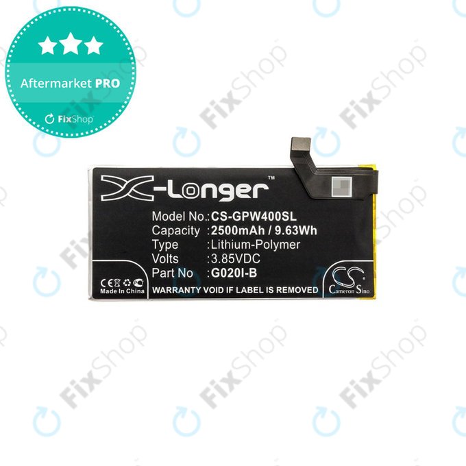 Baterie pro Google Pixel 4, 2500mAh, Li-Pol, 3.85 V, G020I-B, HQ