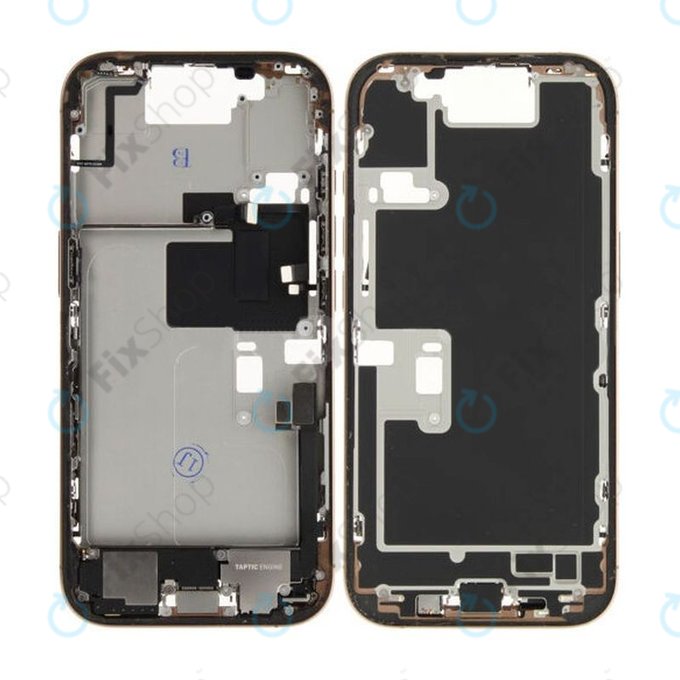 Apple iPhone 16 Pro - Střední rám + Tlačítka zapínání + Hlasitosti (Desert Titanium)