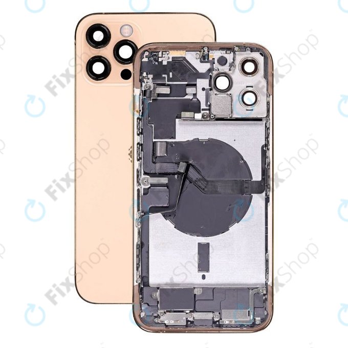 Apple iPhone 12 Pro Max - Zadní Housing s Malými Díly (Gold)