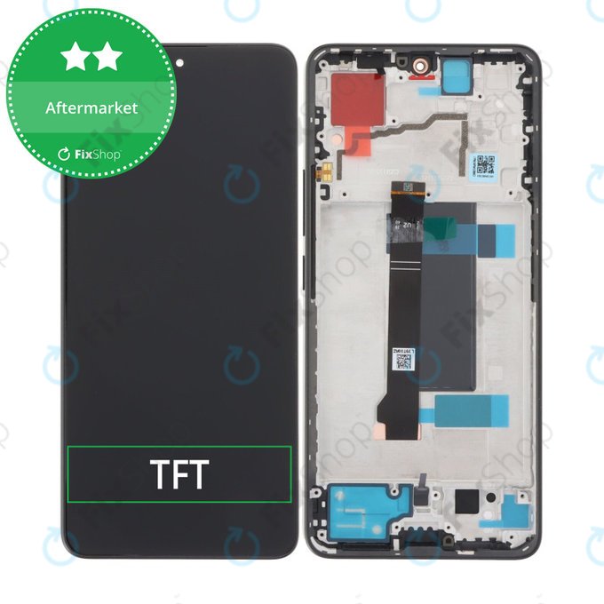 Xiaomi Redmi Note 13 Pro 5G 2312DRA50C - LCD Displej + Dotykové Sklo + Rám (Midnight Black) TFT