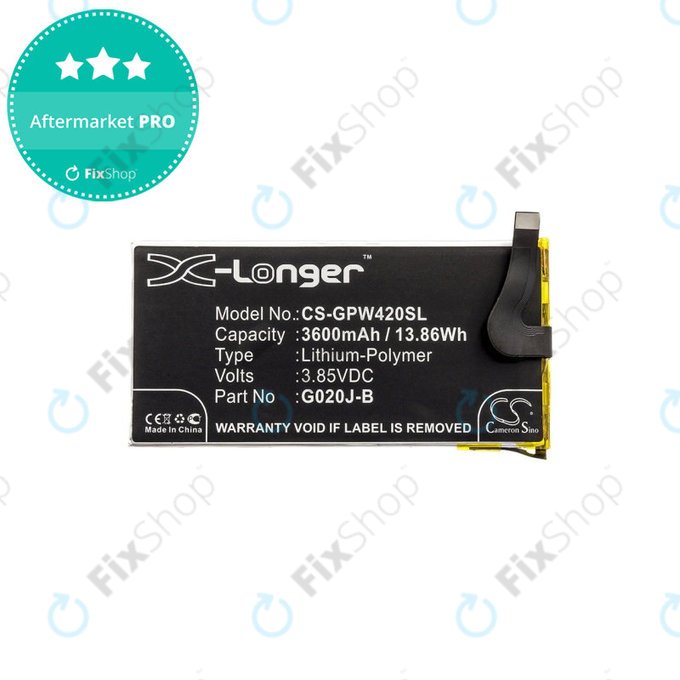 Baterie pro Google Pixel 4 XL, 3600mAh, Li-Pol, 3.85 V, G020J-B, HQ