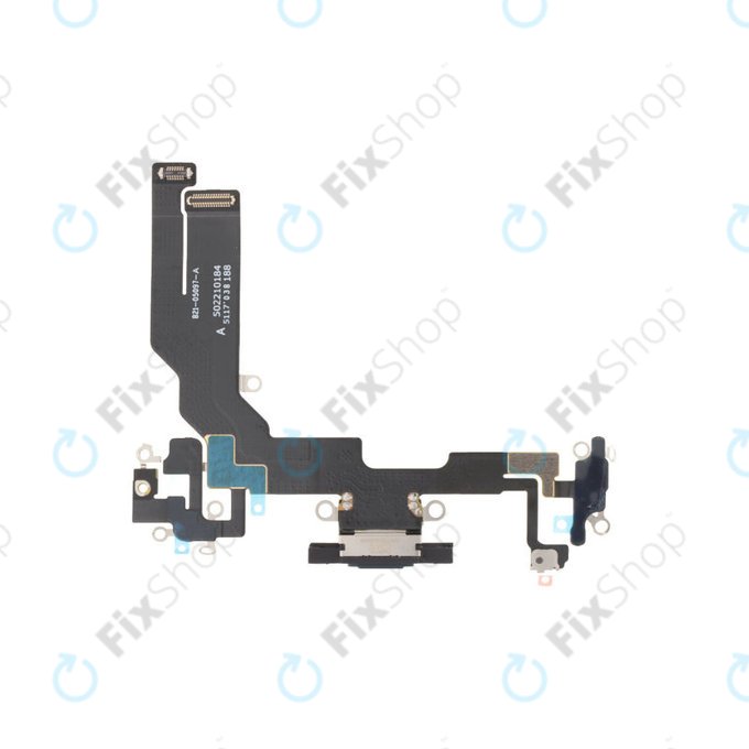 Apple iPhone 16e, 17e - Nabíjecí Konektor + Flex Kabel (Black)