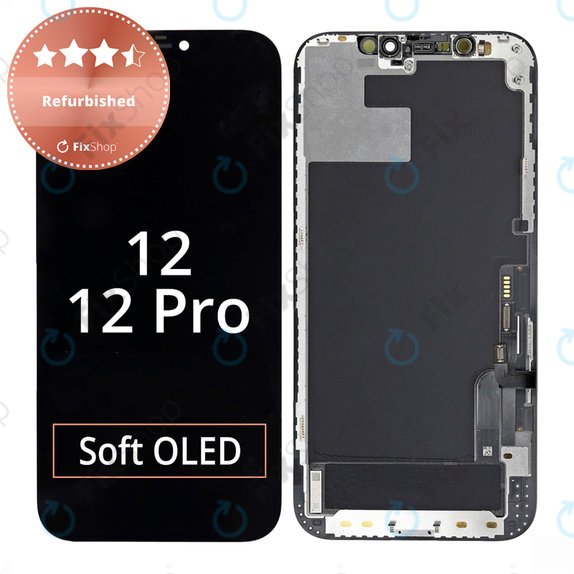 Displej pro iPhone 12, 12 Pro, Dotykové sklo s rámem, Refurbished