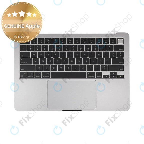 Horní rám klávesnice pro MacBook Air 13", A3113 (2024), s klávesnicí US a baterií, Space Gray, 661-40227, Genuine Apple