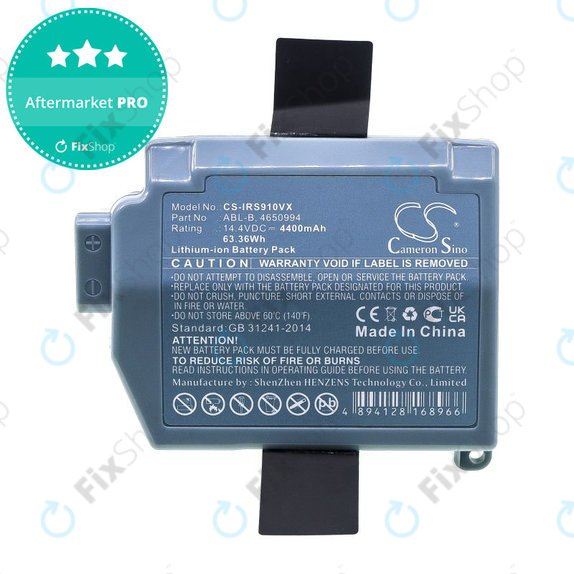 Baterie pro iRobot Roomba S9, S9+, 4400mAh, Li-Ion, 14.4V, ABL-B, HQ