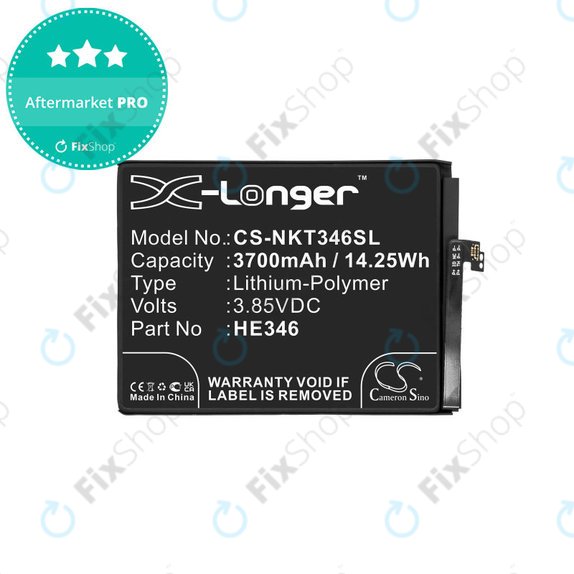 Baterie pro Nokia 7 Plus, 3700mAh, Li-Pol, 3.85 V, HE346, HQ