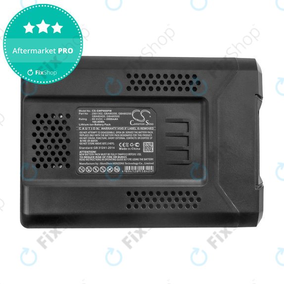 Baterie pro Greenworks Pro 80V, Cramer 82V, Stiga Combi, Stiga Multiclip, 2000mAh, Li-Ion, 80V, 2901302, HQ