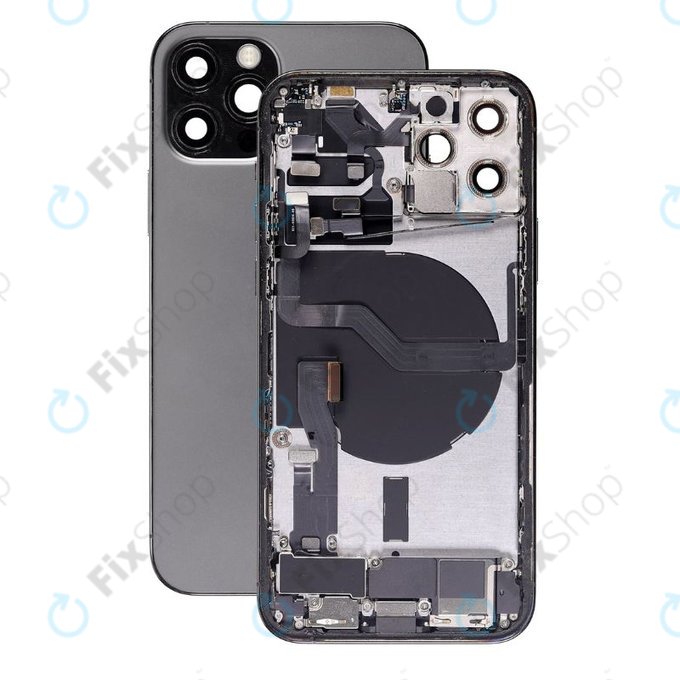 Apple iPhone 12 Pro - Zadní Housing s Malými Díly (Graphite)