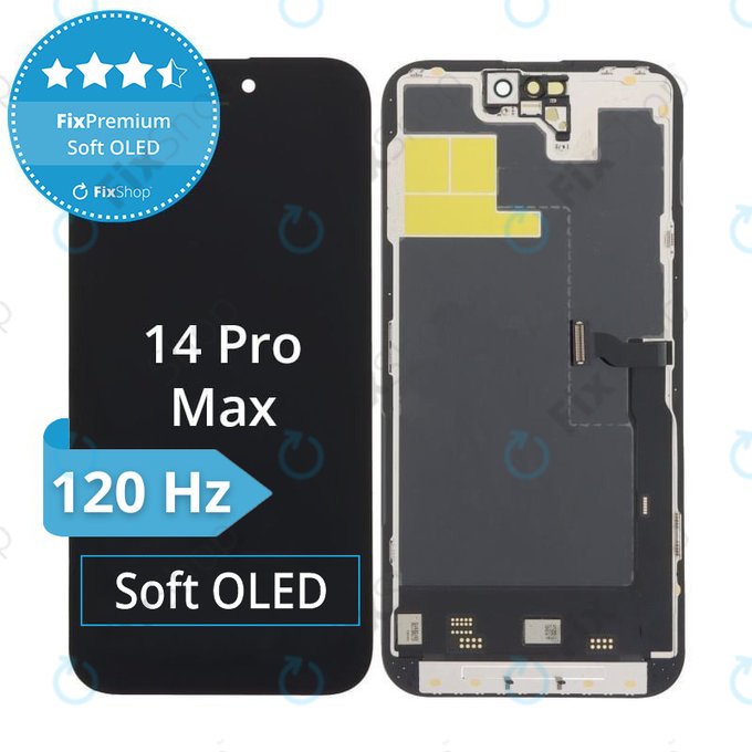Displej Soft OLED pro iPhone 14 Pro Max, Dotykové sklo s rámem, DIAGNOSTIC