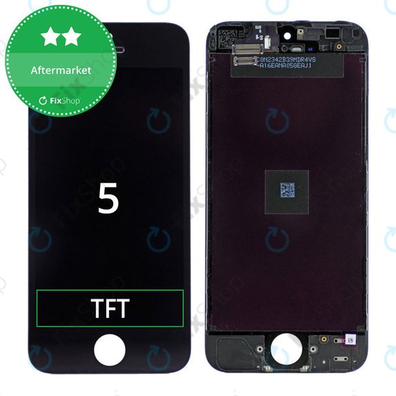 Displej pro iPhone 5, Black, Dotykové sklo s rámem